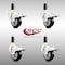 Service Caster 3 Inch 316SS Black Poly Swivel 1-1/8 Inch Expanding Stem Caster Set Lock Brake SCC-SS316TTLEX20S314-PPUB-BLK-118-4 - alternate 3